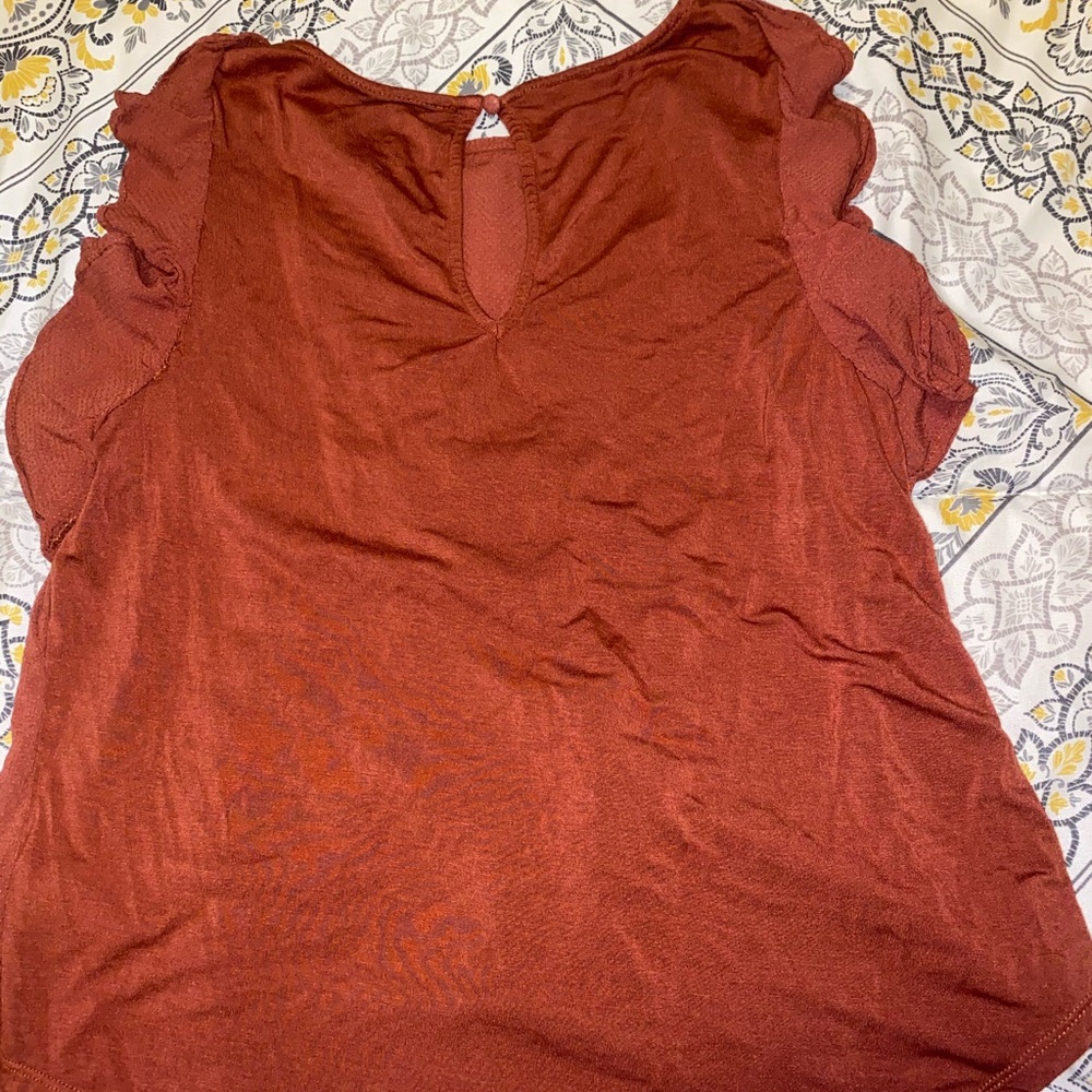Rust colored tank blouse - Picture 5 of 5